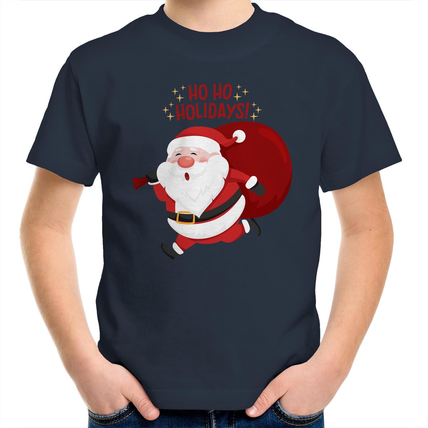 Santa Ho Ho Holidays, Christmas - Kids Youth T-Shirt