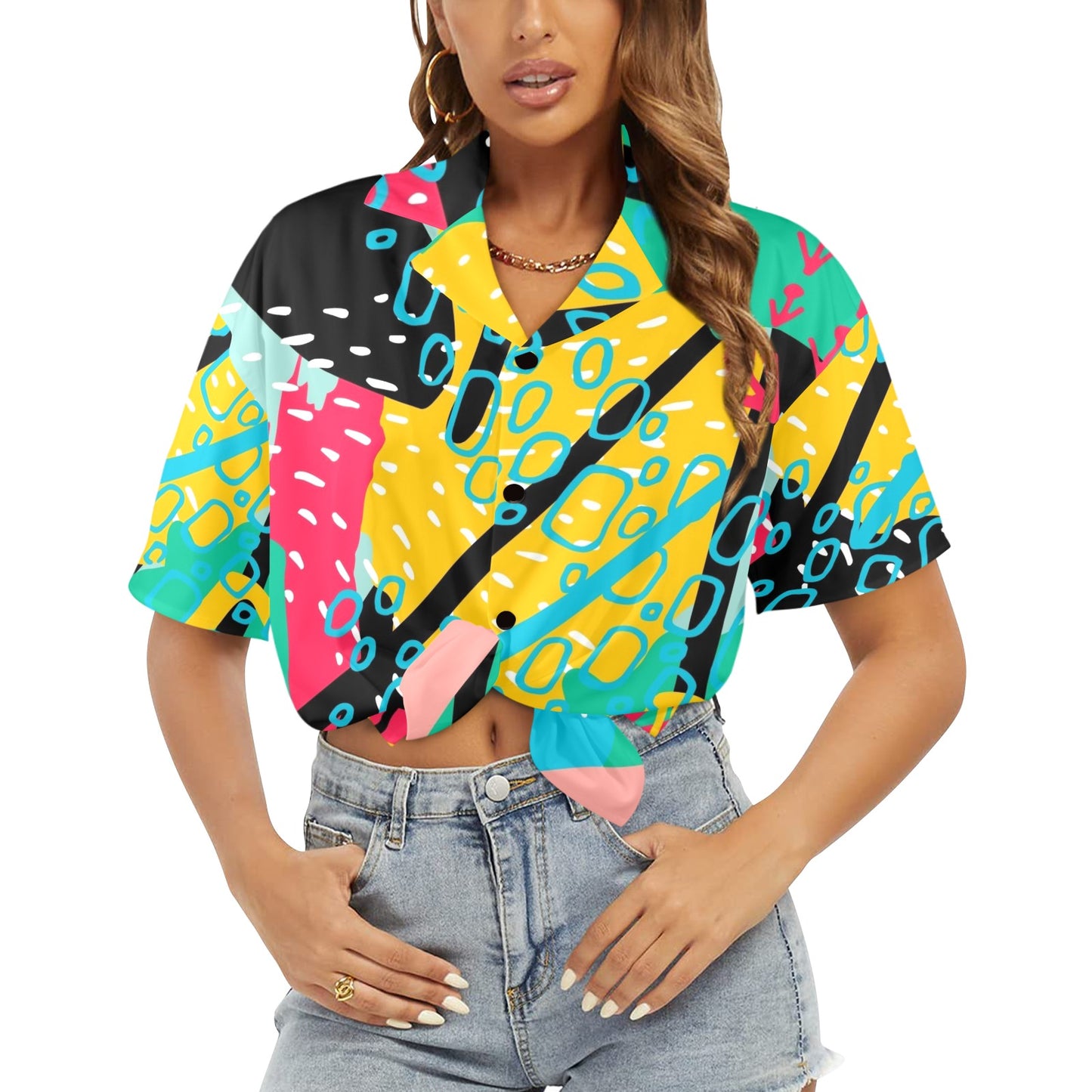 Bright And Colourful - Womens Hawaiian Shirt