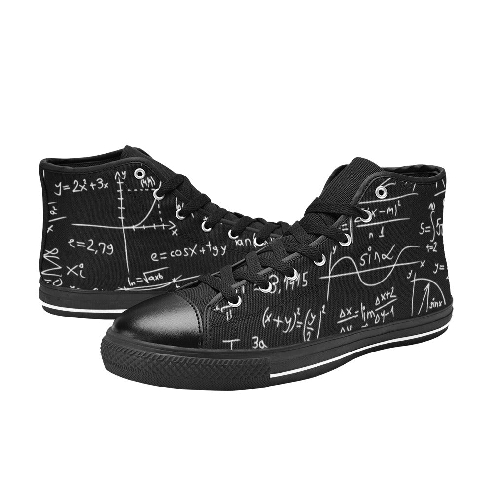 Equations - Kids High Top Canvas Shoes