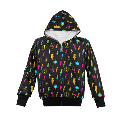 Fun Lightning - Senior Girls Zip Up Hoodie