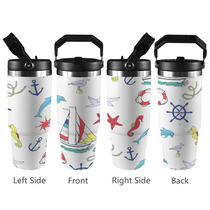 Nautical Life - 30oz Tumbler with Top Handle