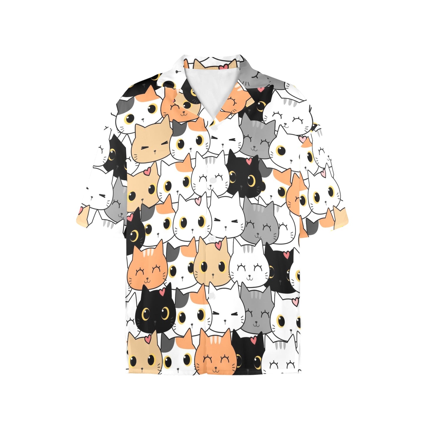 Cute Cartoon Cats - Womens Hawaiian Shirt