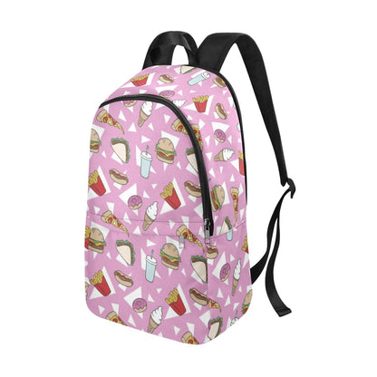 Fast Food - Fabric Backpack for Adult Adult Casual Backpack Food