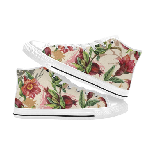 Pomegranate Plant - Women's High Top Canvas Shoes