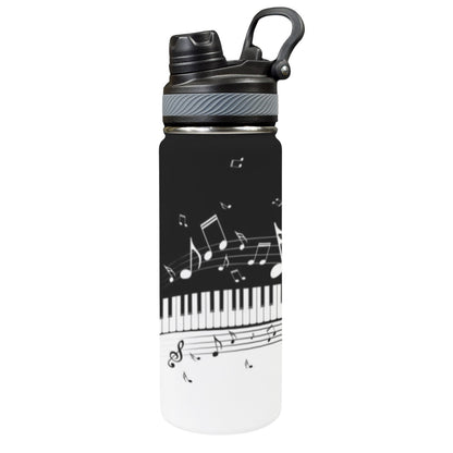 Piano - Insulated Water Bottle with Dual-Use Lid (18oz) Insulated Water Bottle with Dual-Use Lid (18oz) Music Printed Offshore