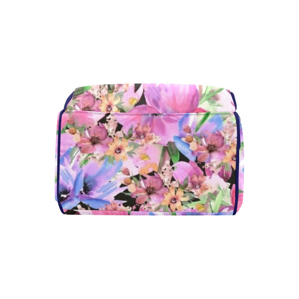 Bright Pink Floral - Multifunction Backpack Multifunction Backpack Plants Printed Offshore