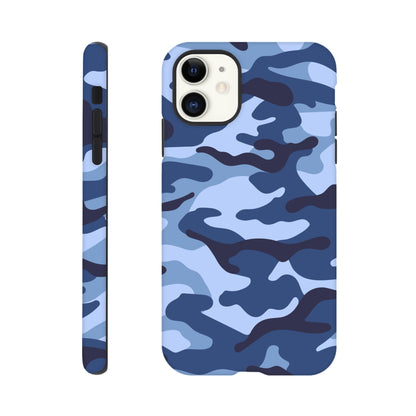 Blue Camouflage - Phone Tough Case iPhone 11 Phone Case Globally Fulfilled