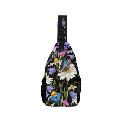 Butterfly Flowers - Cross-Body Chest Bag Cross-Body Chest Bag