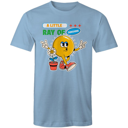 A Little Ray Of Sunshine - Mens T-Shirt Carolina Blue Mens T-shirt Retro Summer