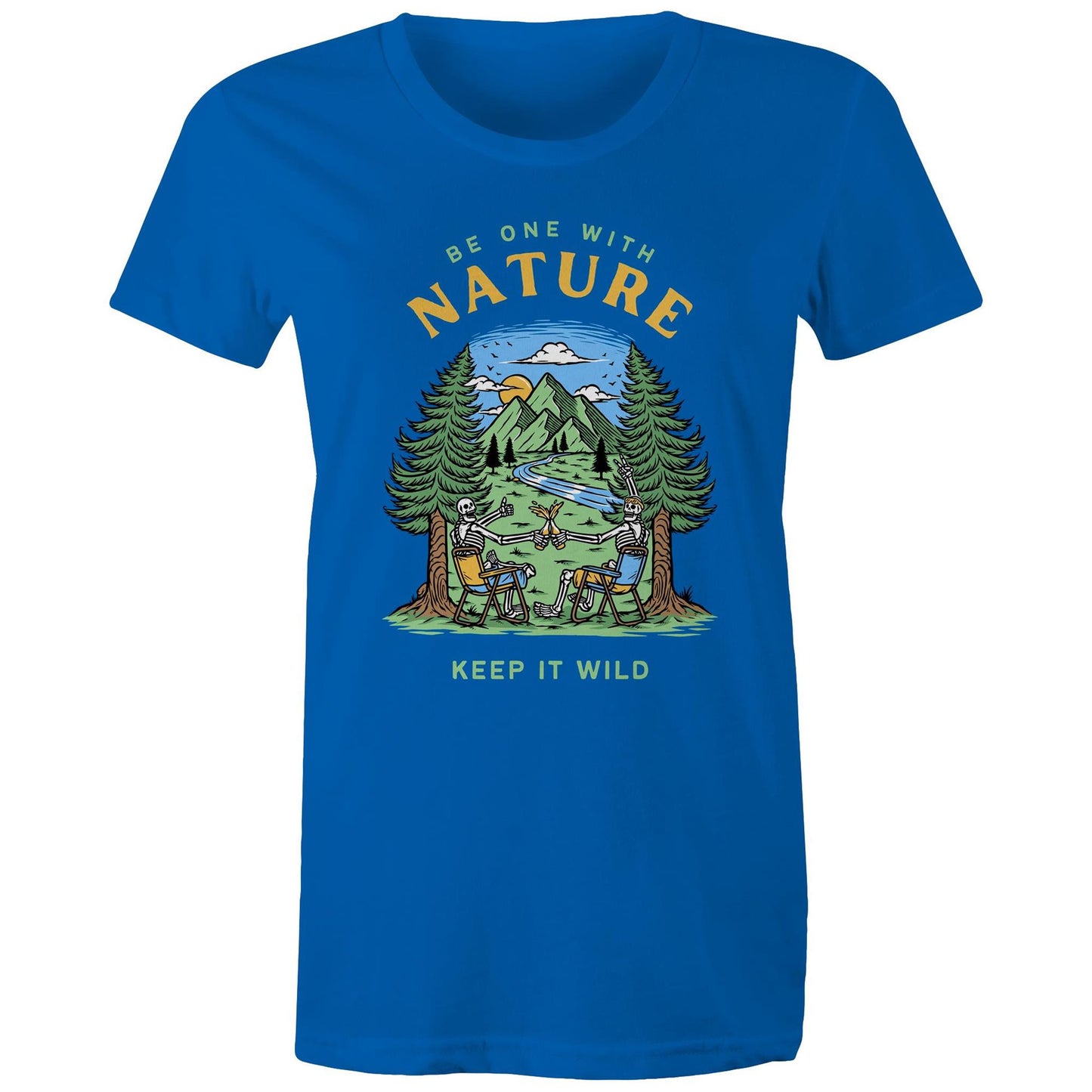 Be One With Nature, Skeletons - Womens T-shirt