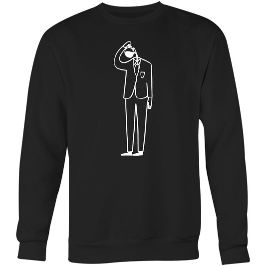 Coffee Brain - Crew Sweatshirt Black Sweatshirt Coffee