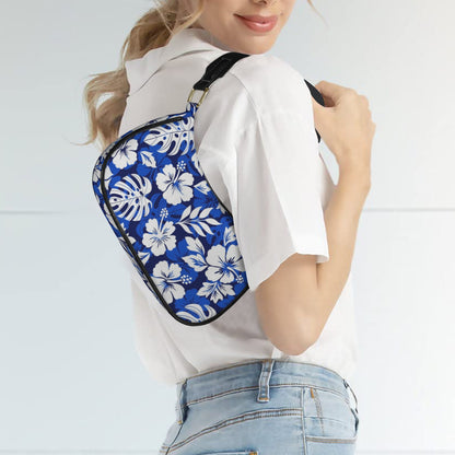 Blue Hawaiian Floral - Small Shoulder Bag