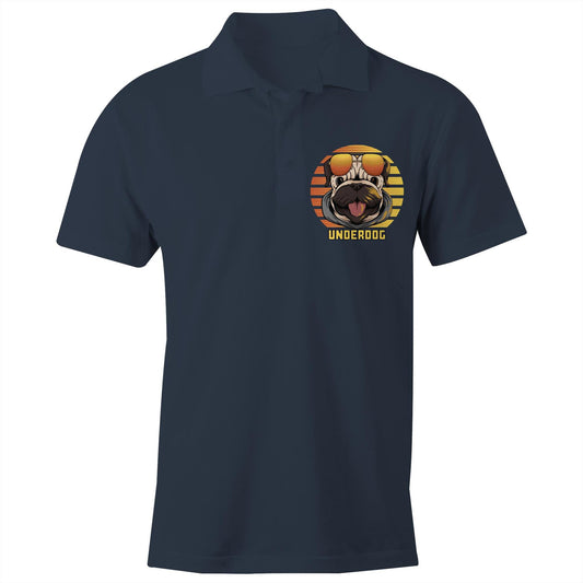 Underdog - Chad S/S Polo Shirt, Printed Navy Polo Shirt animal