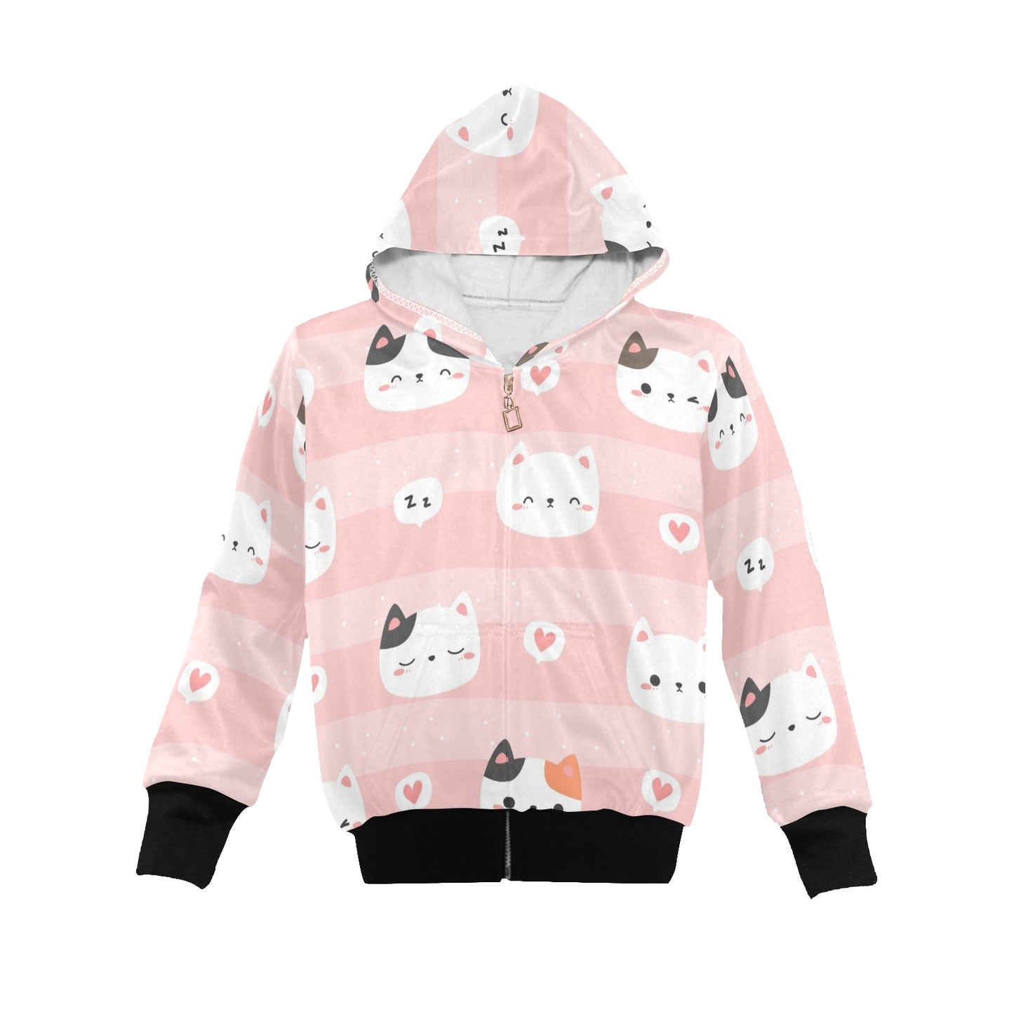 Pink Cats - Senior Girls Zip Up Hoodie