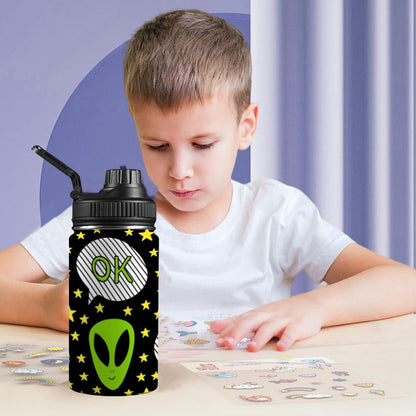 Alien OK - Kids Water Bottle with Chug Lid (12 oz) Kids Water Bottle with Chug Lid Printed Offshore