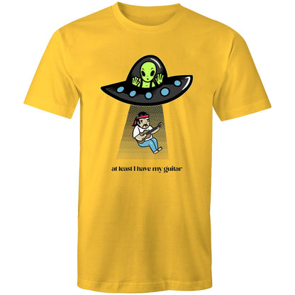 Alien Abduction, At Least I Have My Guitar - Mens T-Shirt