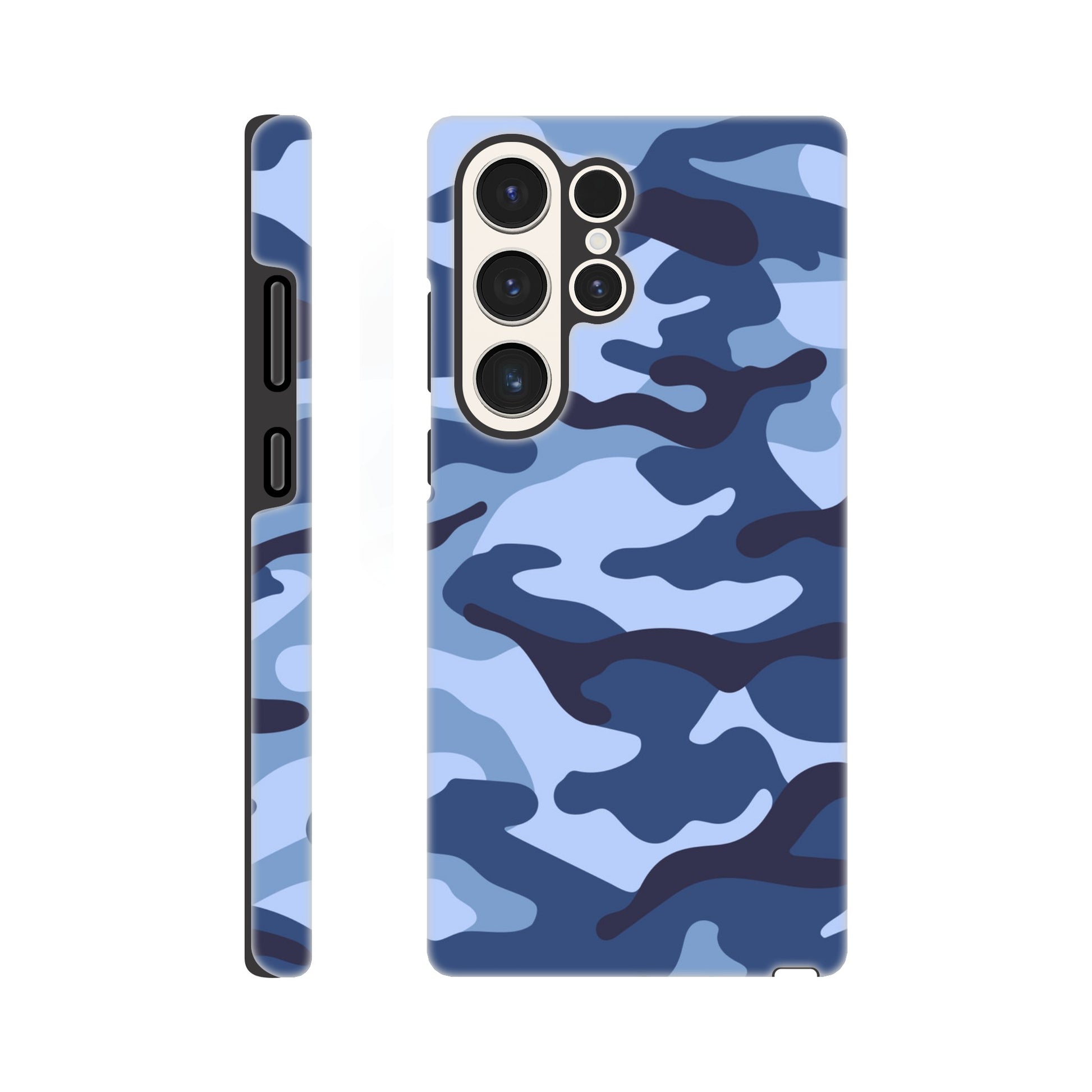 Blue Camouflage - Phone Tough Case Galaxy S23 Ultra Phone Case Globally Fulfilled