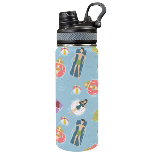 Beach Float - Insulated Water Bottle with Dual-Use Lid (18oz) Insulated Water Bottle with Dual-Use Lid (18oz) Printed Offshore