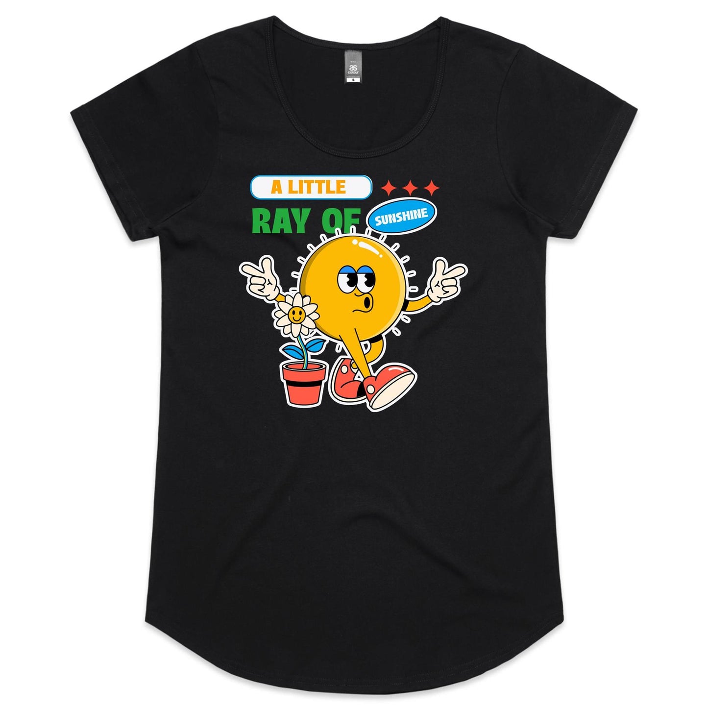 A Little Ray Of Sunshine - Womens Scoop Neck T-Shirt