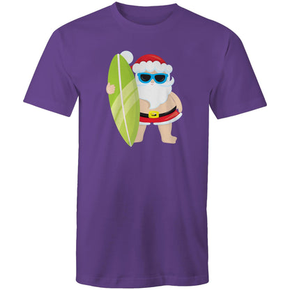 Surfing Santa - Mens T-Shirt