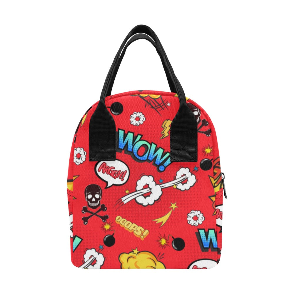 Comic Book Red - Lunch Bag Lunch Bag comic Printed Offshore