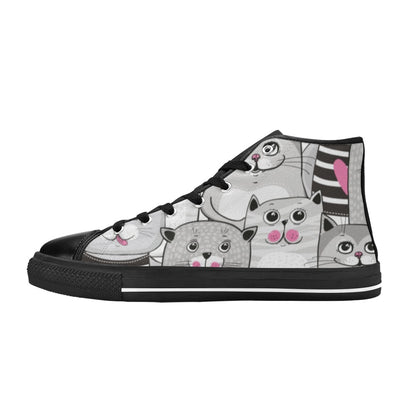 Cartoon Cats - Women's High Top Canvas Shoes