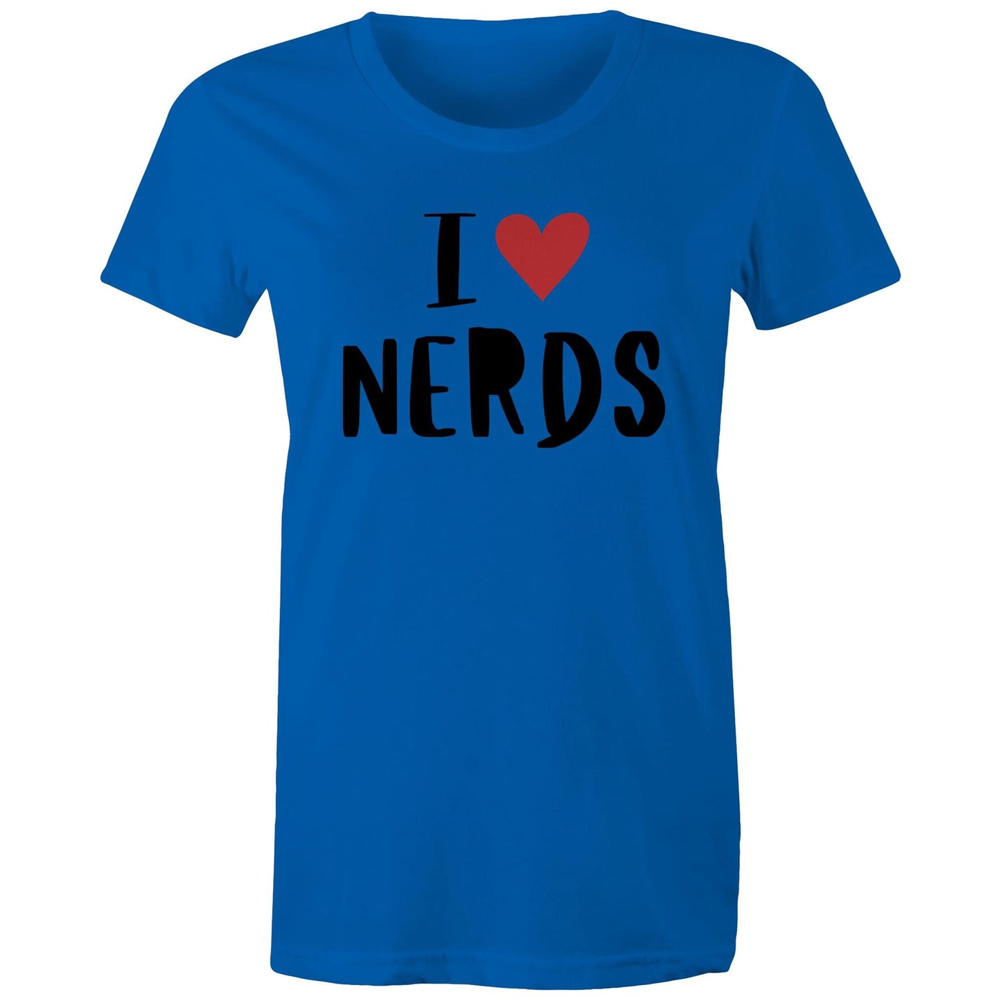 I Love Nerds, Heart - Womens T-shirt