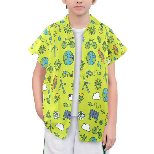 Go Green - Senior Boys Hawaiian Shirt