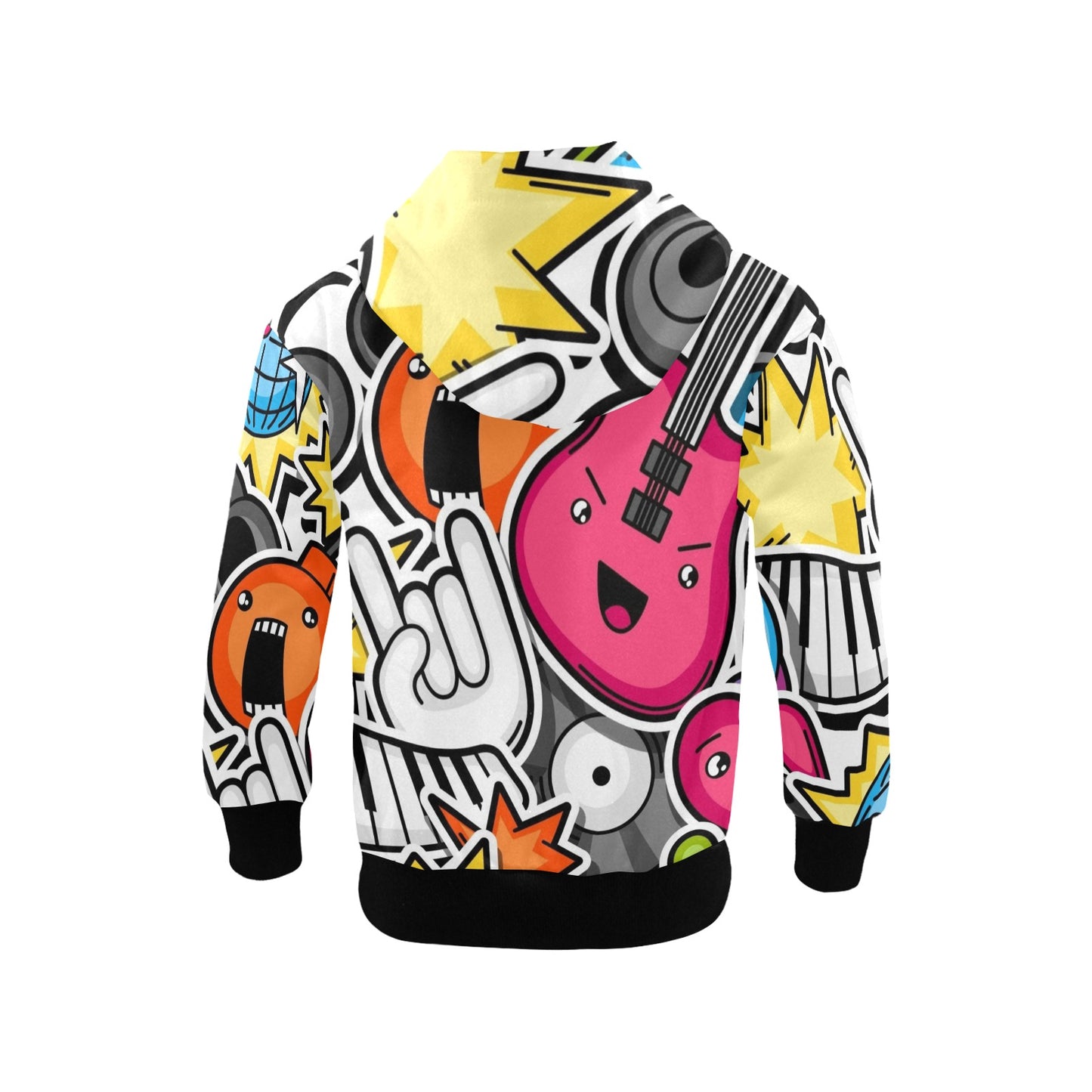 Sticker Music - Senior Girls Zip Up Hoodie