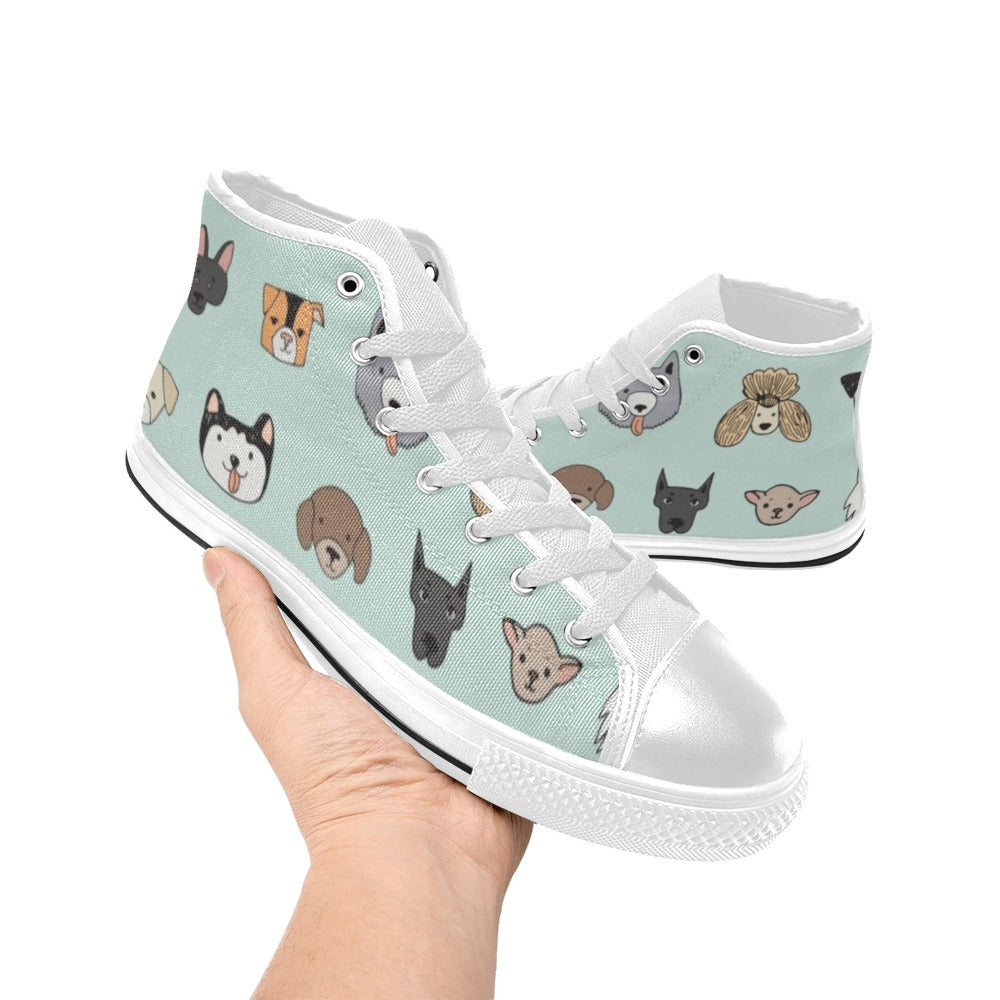 Dogs - Women's High Top Canvas Shoes