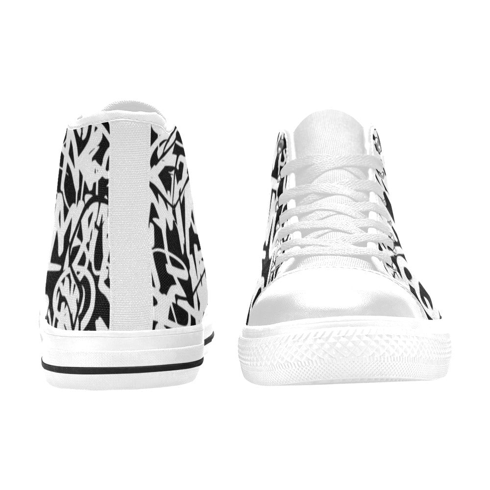 Graffiti - Women's High Top Canvas Shoes