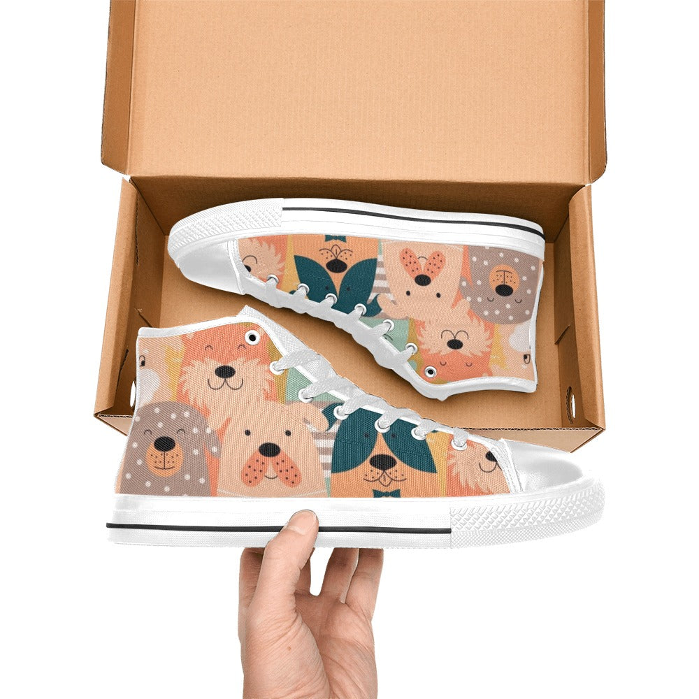 Lots Of Dogs - Kids' High Top Canvas Shoes