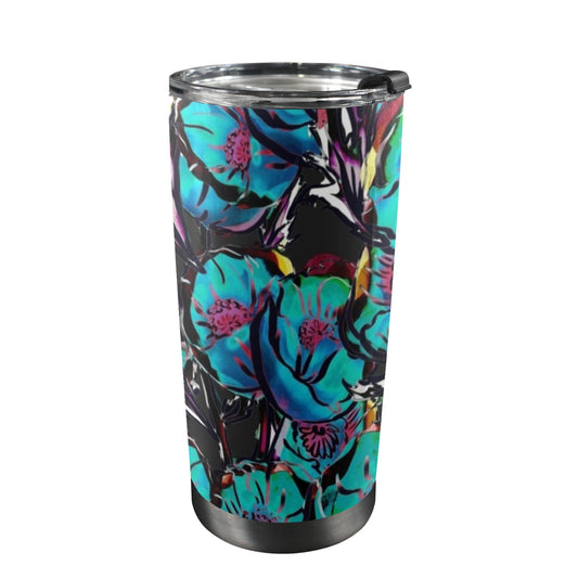 Flower It Blue - 20oz Travel Mug / Tumbler