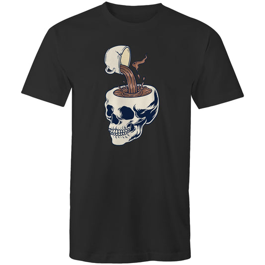 Coffee Skull - Mens T-Shirt Black Mens T-shirt Coffee