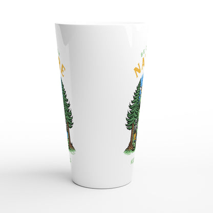 Be One With Nature, Skeleton - White Latte 17oz Ceramic Mug Latte Mug Environment