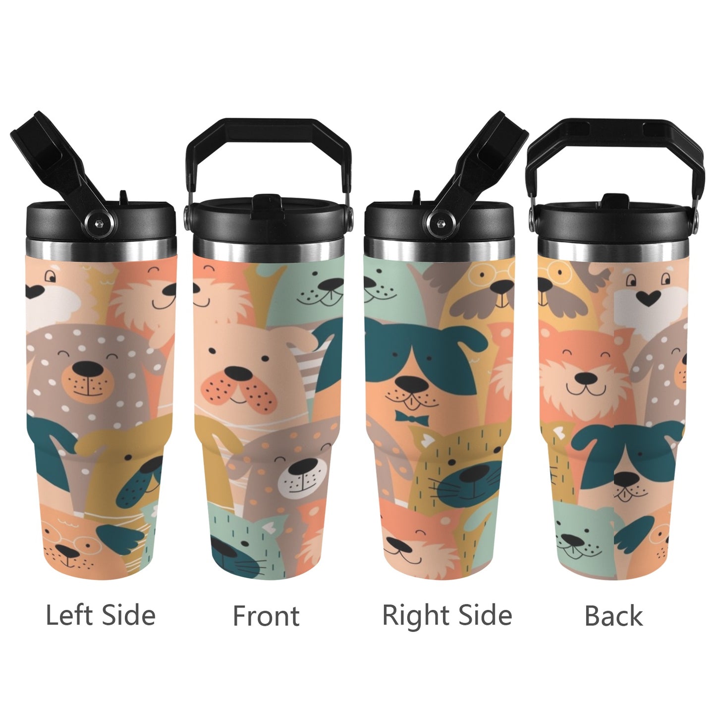 Lots Of Dogs - 30oz Tumbler with Top Handle