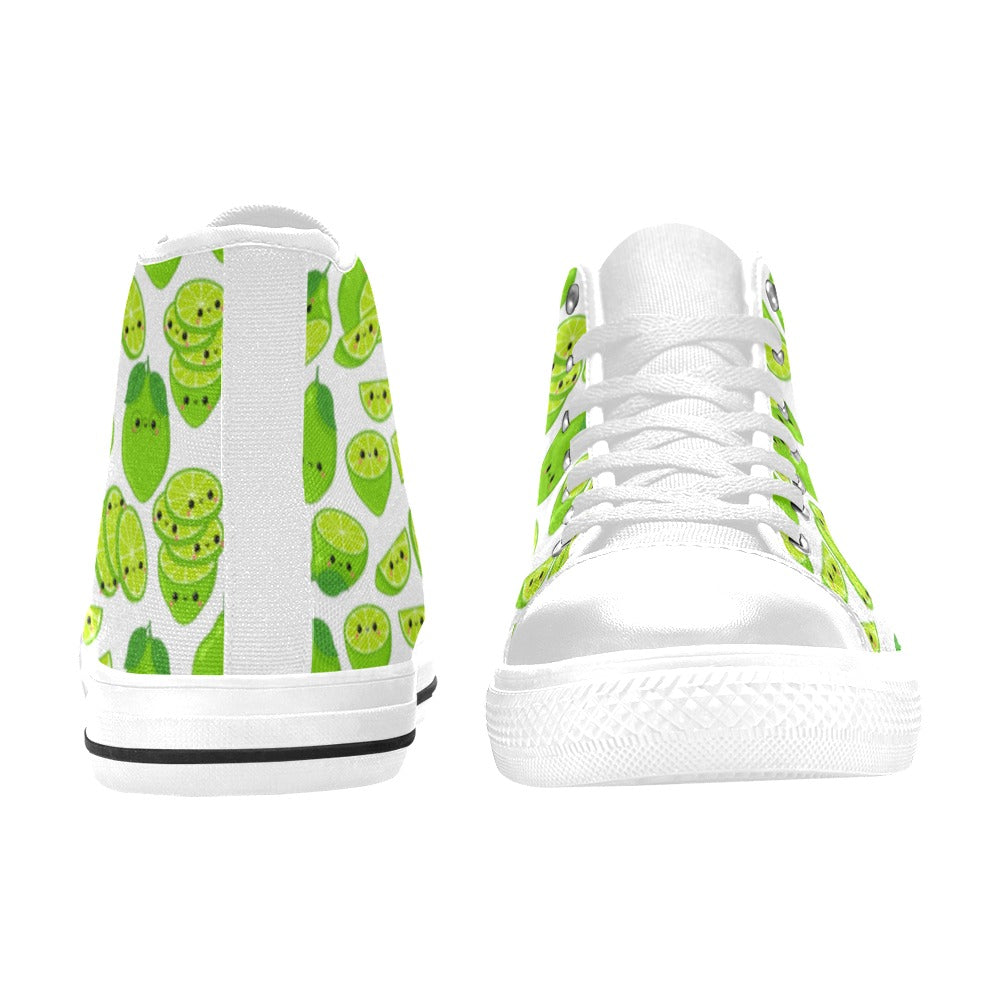 Cute Limes - Men's High Top Canvas Shoes