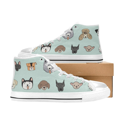 Dogs - Women's High Top Canvas Shoes