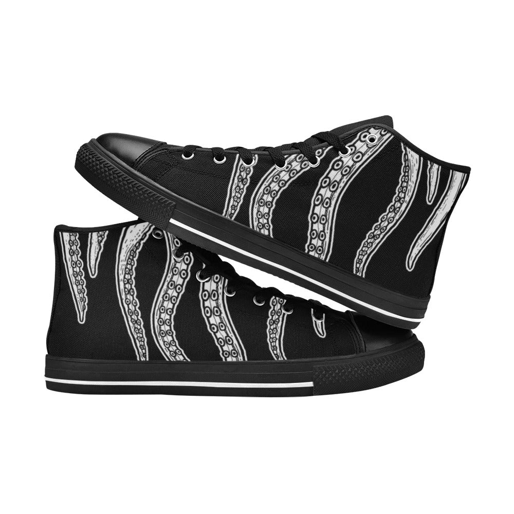 Octopus Tentacles - Men's High Top Canvas Shoes