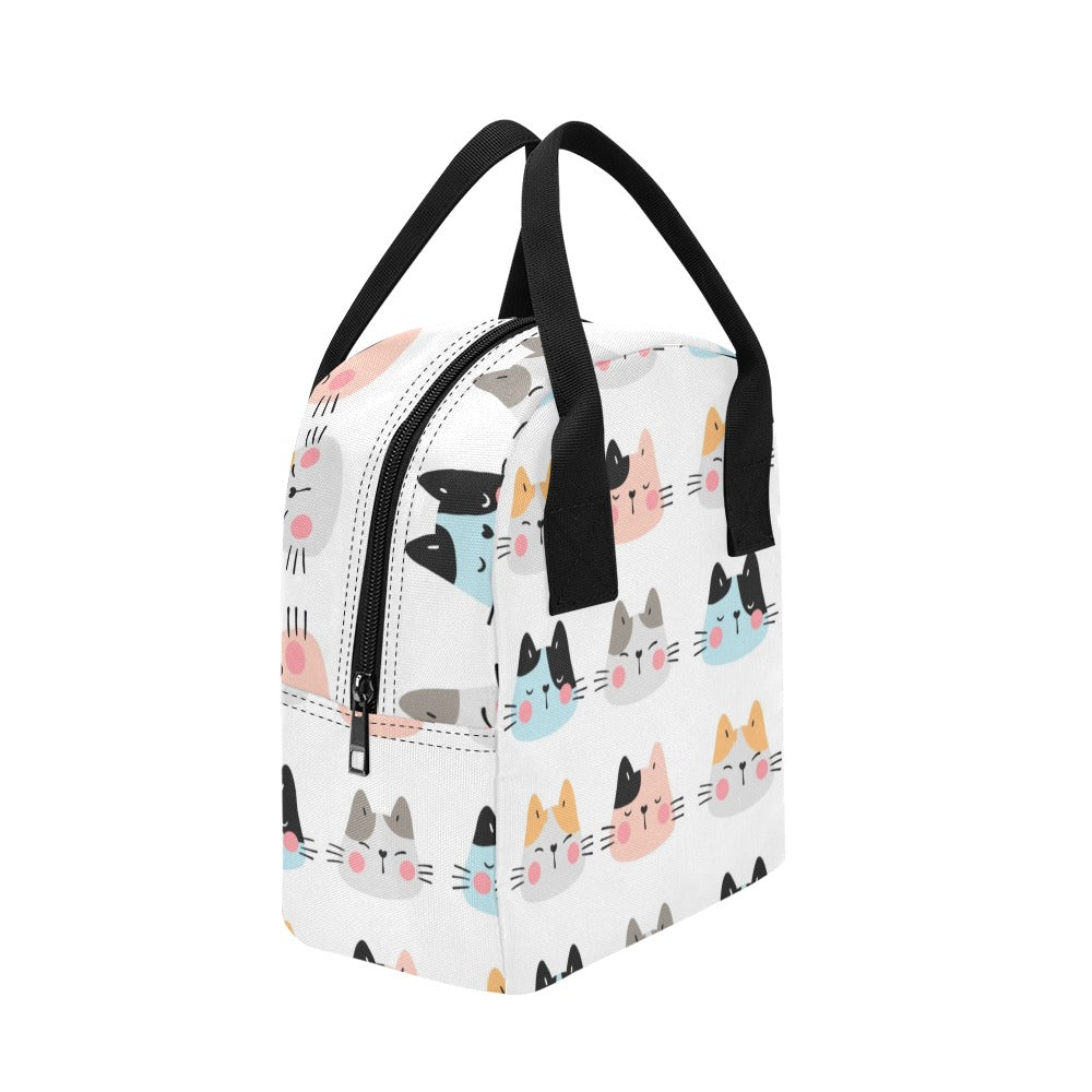 Cat Faces - Zipper Lunch Bag