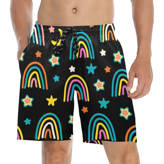 Rainbows - Men's Mid-Length Beach Shorts