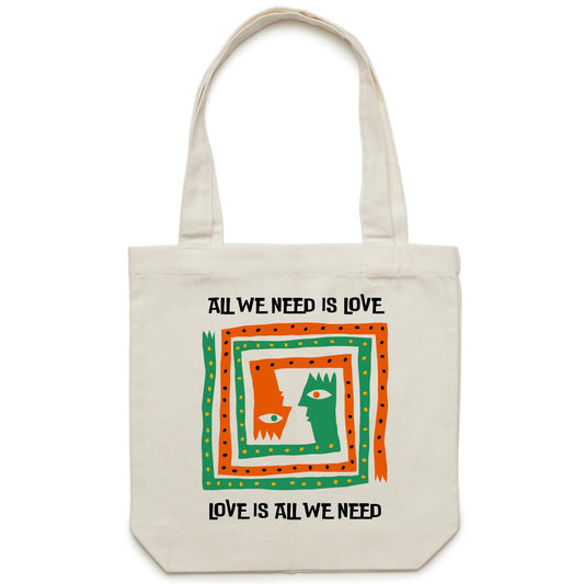All We Need Is Love - Canvas Tote Bag Default Title Tote Bag Music
