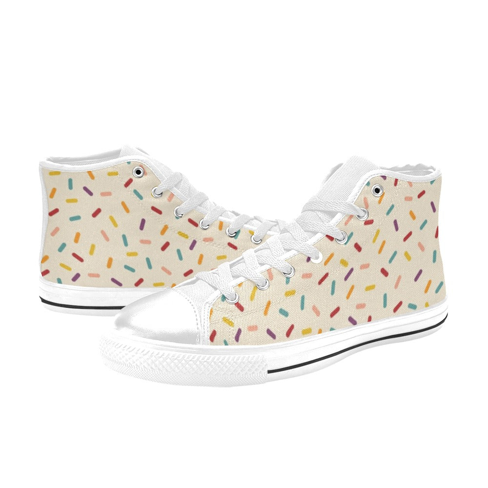 Sprinkles - Women's High Top Canvas Shoes