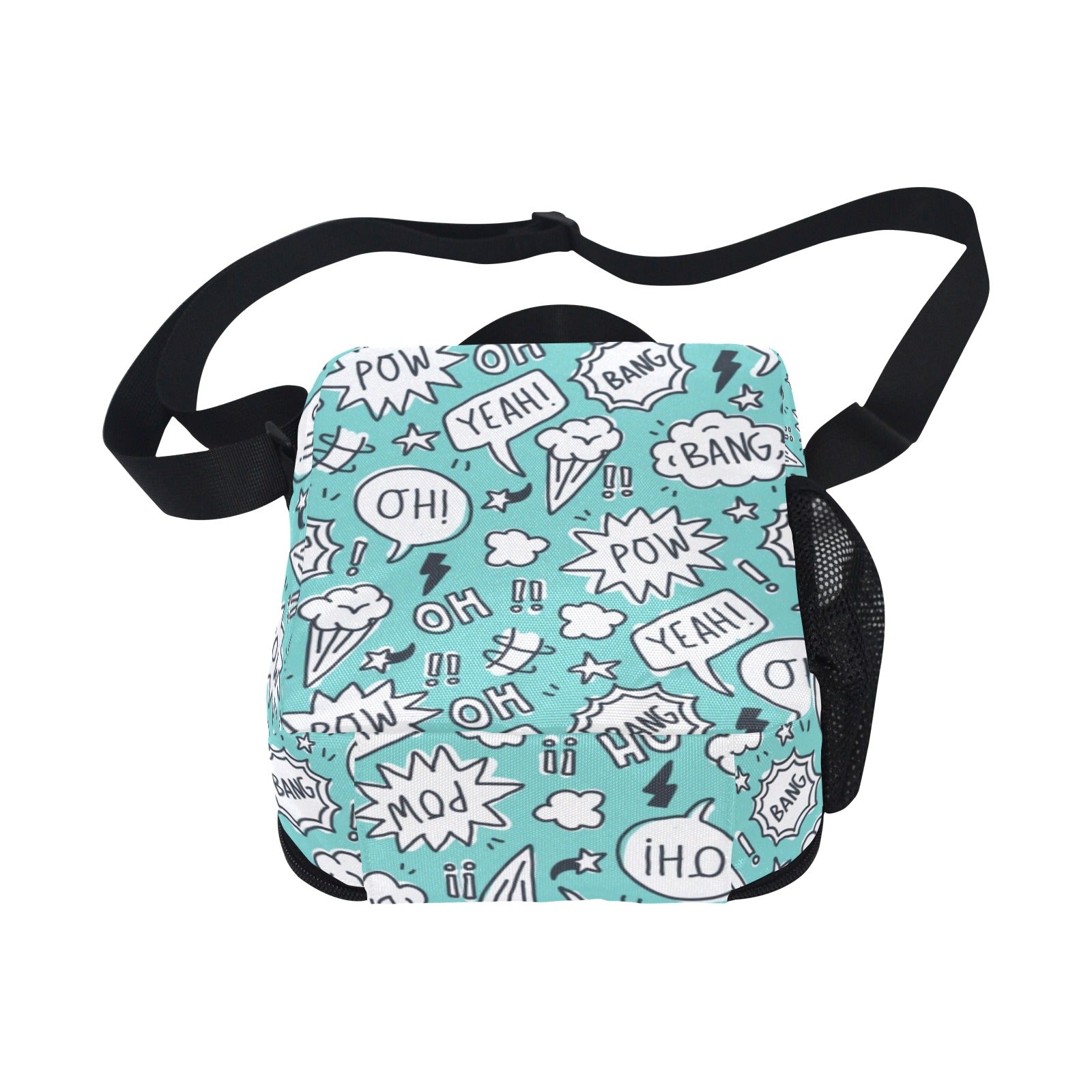 Comic Book Speech Bubbles - Crossbody Lunch Bag for Kids Kids Crossbody Lunch Bag