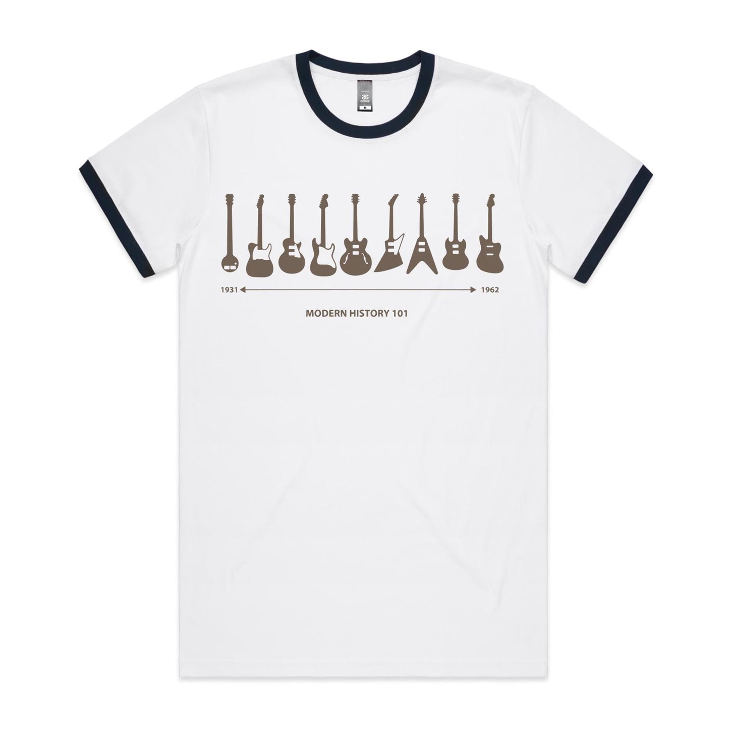 Guitar Timeline - Staple Ringer Tee