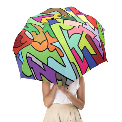 Bright Abstract - Semi-Automatic Foldable Umbrella Semi-Automatic Foldable Umbrella