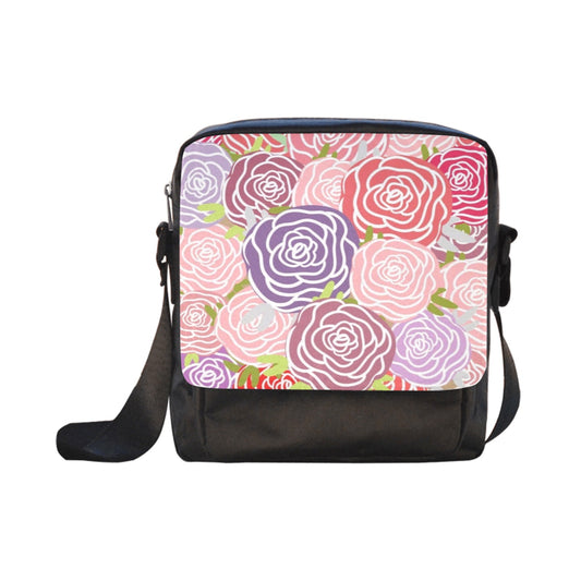 Abstract Roses - Crossbody Nylon Bag Crossbody Bags