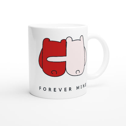 Forever Mine - White 11oz Ceramic Mug White 11oz Mug animal Globally Fulfilled love