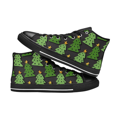 Christmas Trees - Kids High Top Canvas Shoes