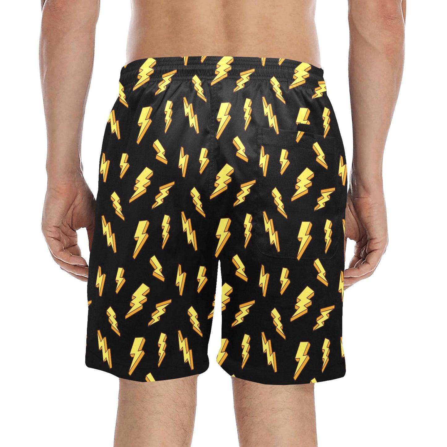 Lightning Bolts - Men's Mid-Length Beach Shorts